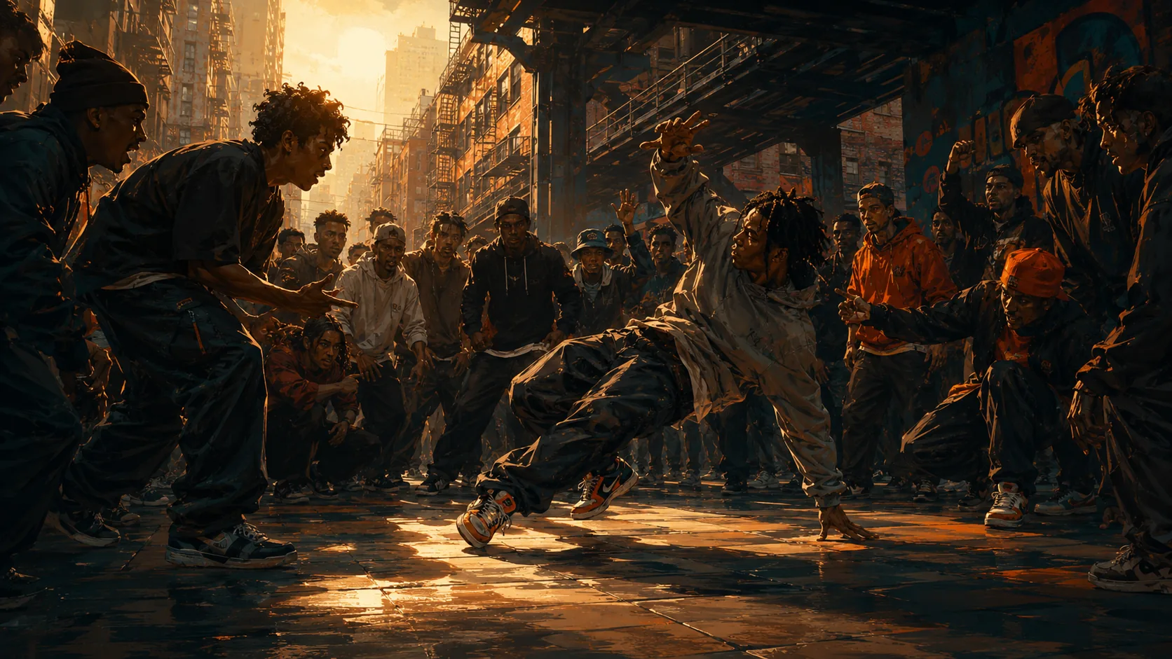 Breaking cypher response scene illustration