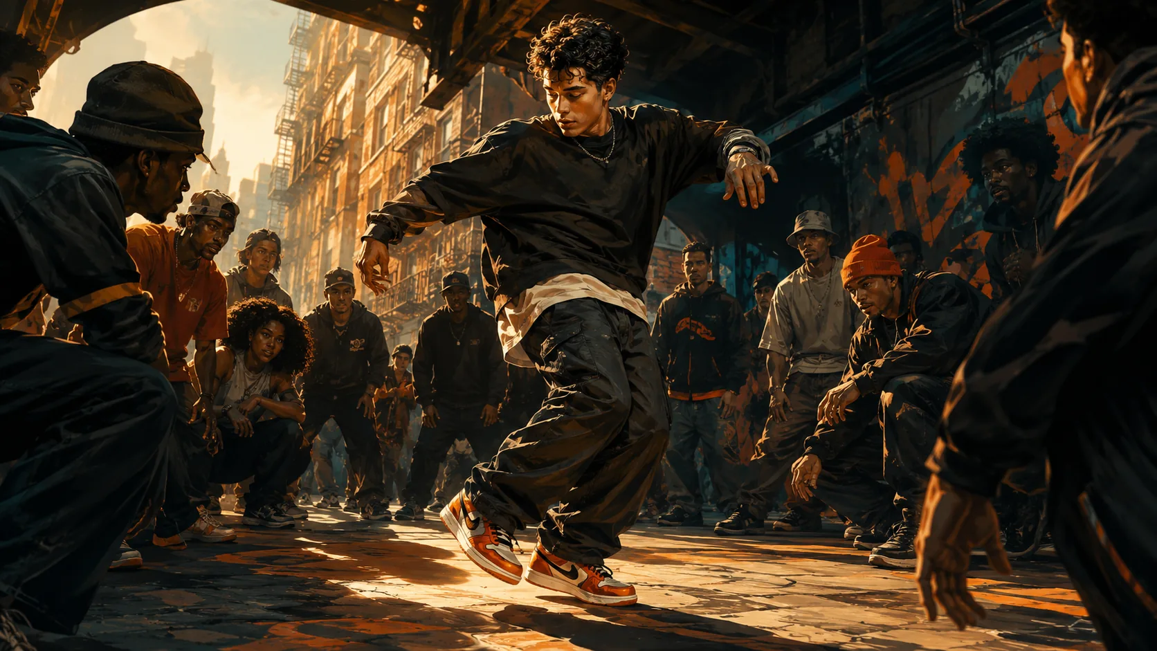 Toprock breaking moves illustration