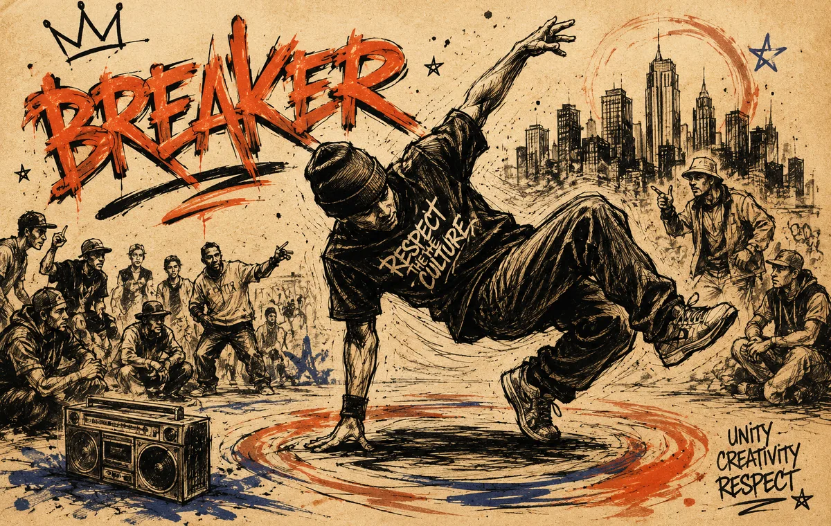 Original breaker illustration in motion