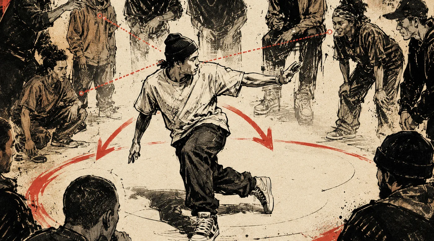 Original illustration for battles cyphers and gestures