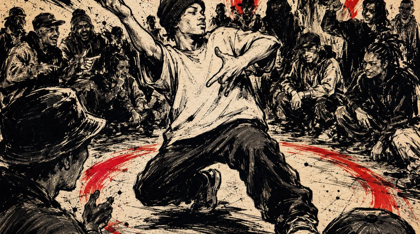 Original illustration for b-boy and b-girl identity